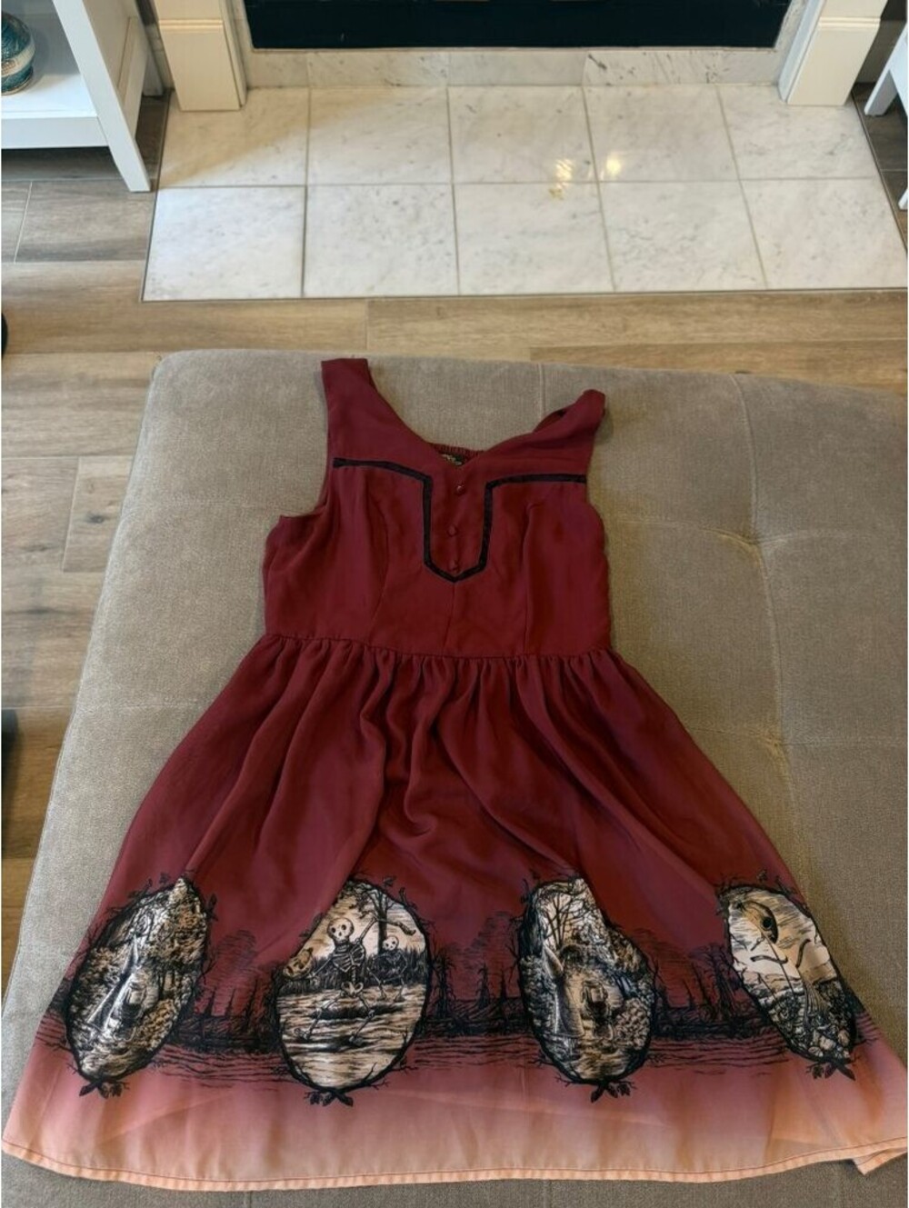 Over The Garden Wall Hot Topic Skeleton Skater Dress SM